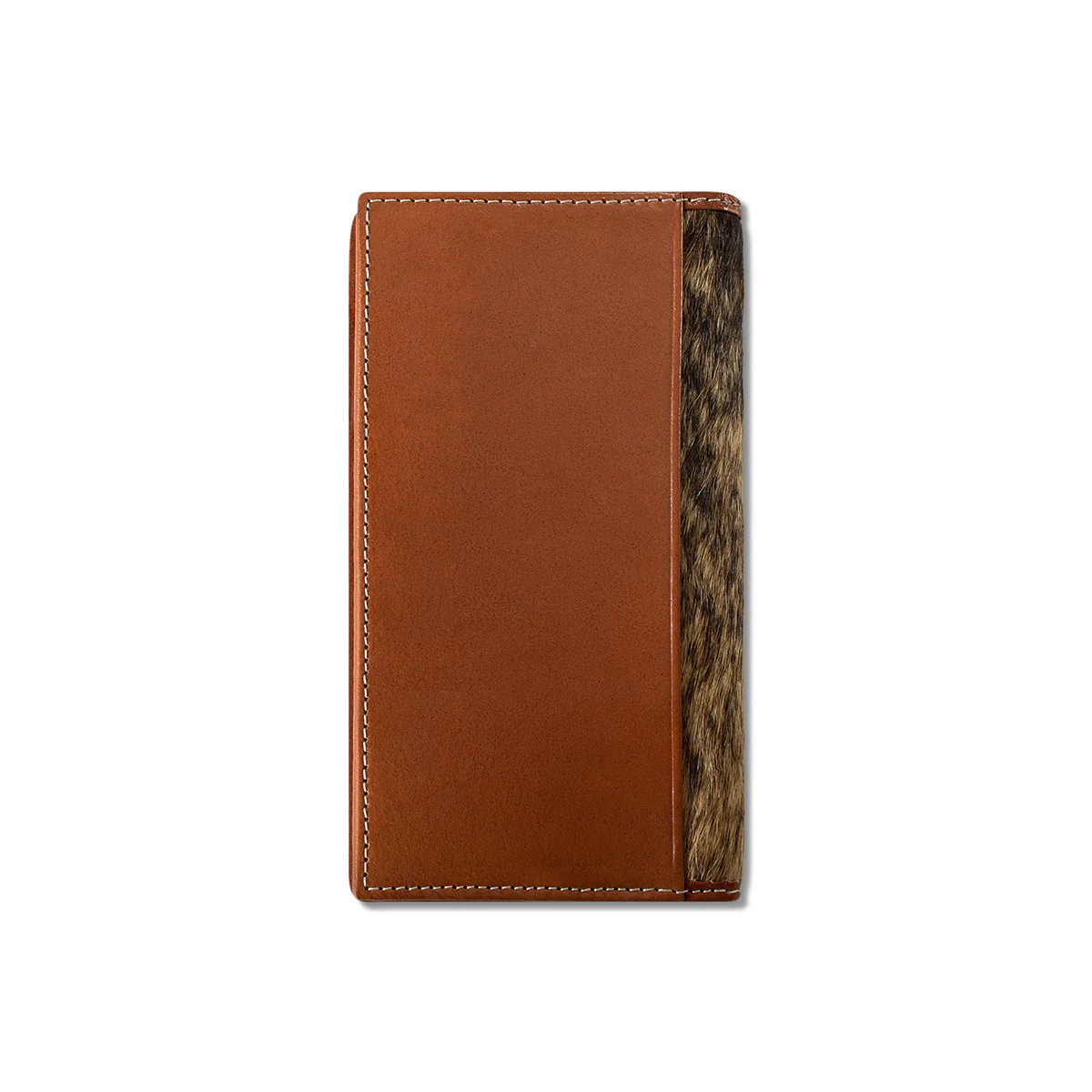Men's Ariat Brown Rodeo Style Wallet Calf Hair Body with Floral Overlay A3564302 - Image 3
