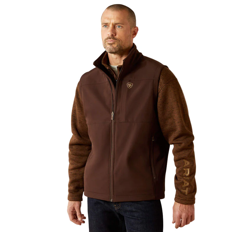 Men's Ariat Brown Vernon Softshell Vest 10062601