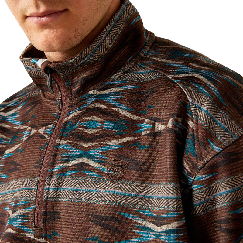 Men's Ariat Caldwell Logo 1/4 Zip Sweater 10062620 - Image 4