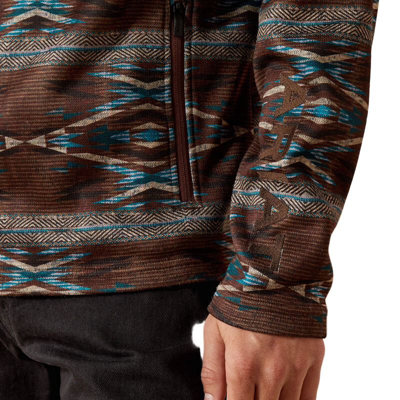 Men's Ariat Caldwell Logo 1/4 Zip Sweater 10062620 - Image 5