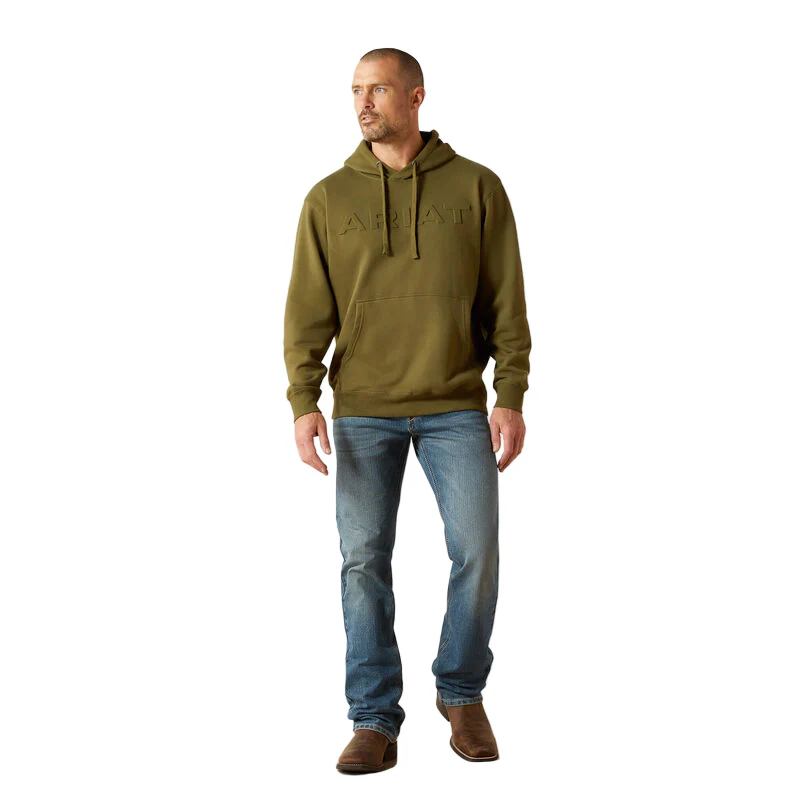 Men's Ariat Embossed Logo Hoodie 10062501 - Image 3