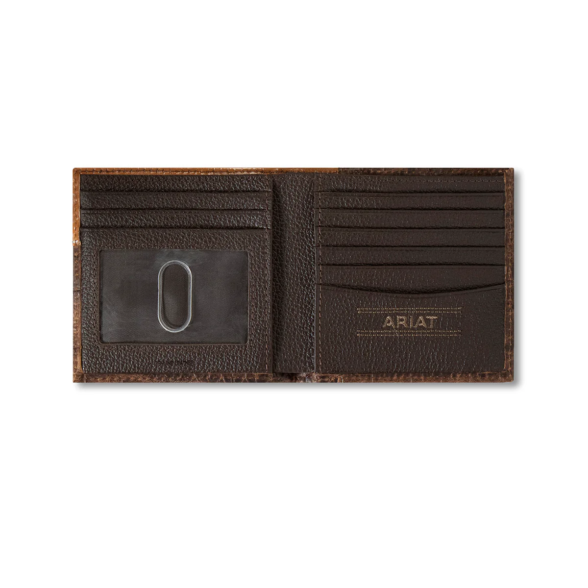 Men's Ariat Large Bifold Croco Textured Wallet A3553002 - Image 2