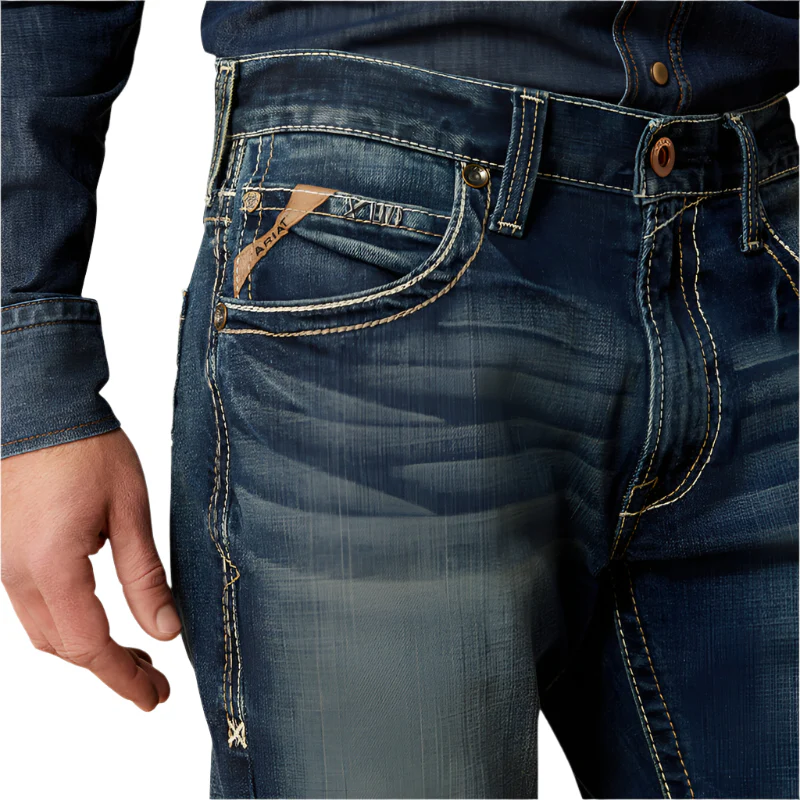 Men's Ariat M5 Slim Stretch Adkins Stackable Straight Leg Jean 10030275 - Image 4