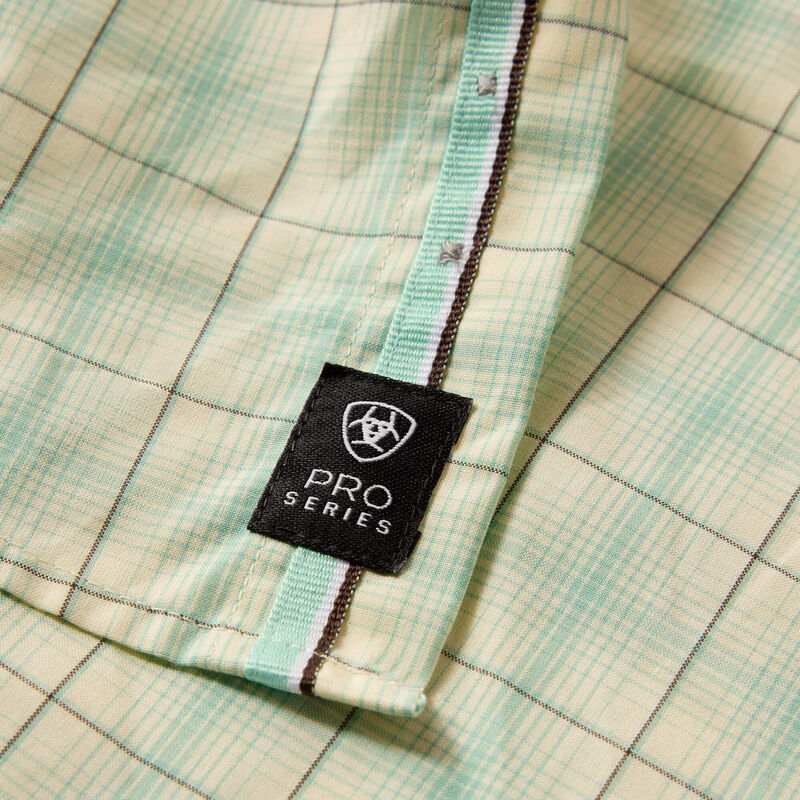 Men's Ariat Ocean Wave Plaid Pro Series Neko Classic Fit Shirt 10073600 - Image 5