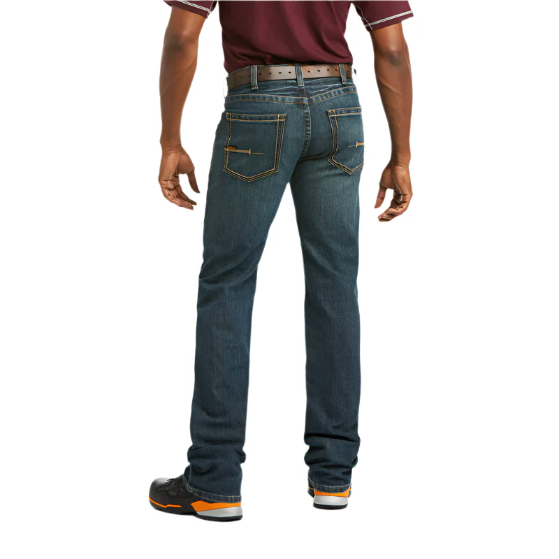 Men's Ariat Rebar M5 Straight DuraStretch Edge Stackable Straight Leg Jean 10016222 - Image 3