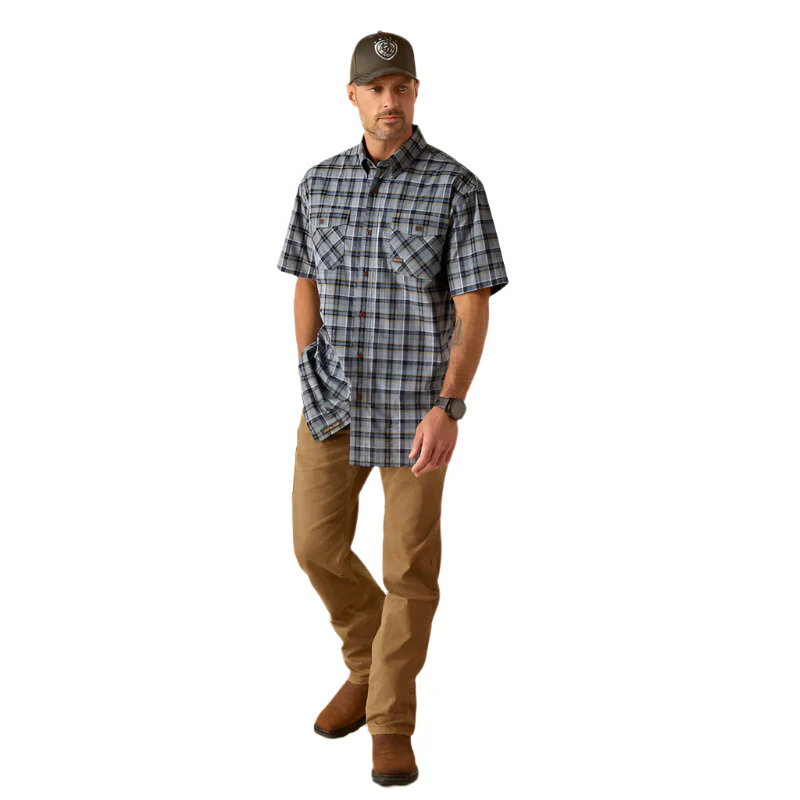 Men's Ariat Rebar Made Tough Dura Stretch Work Shirt 10048891 - Image 2