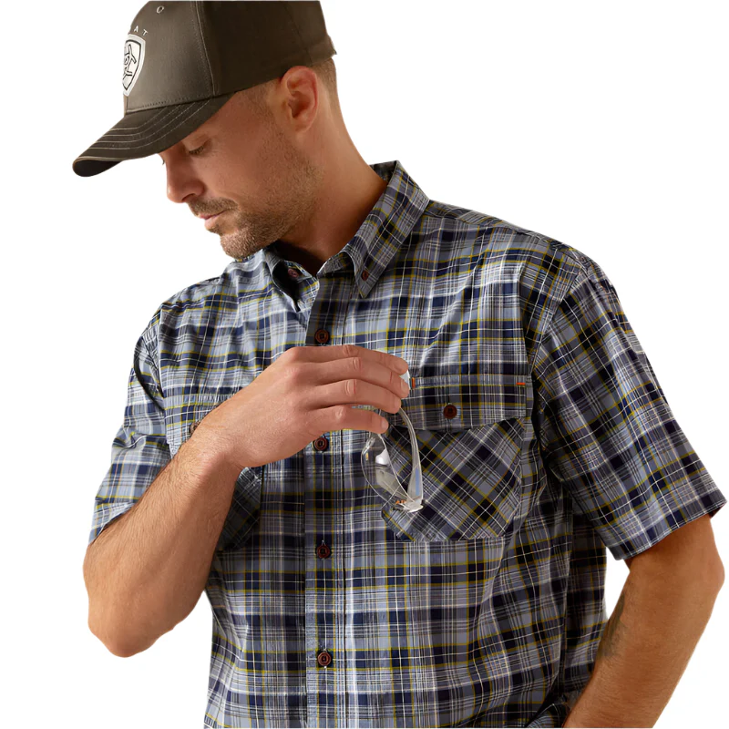 Men's Ariat Rebar Made Tough Dura Stretch Work Shirt 10048891 - Image 3