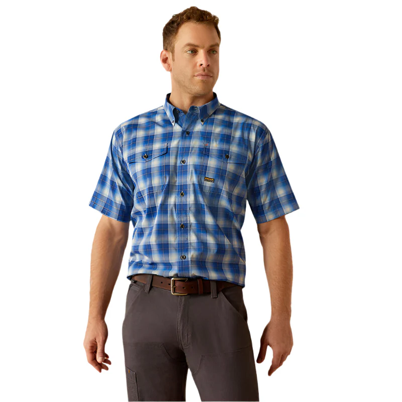 Men's Ariat Rebar Made Tough Vent TEK DuraStretch Work Shirt 10058537