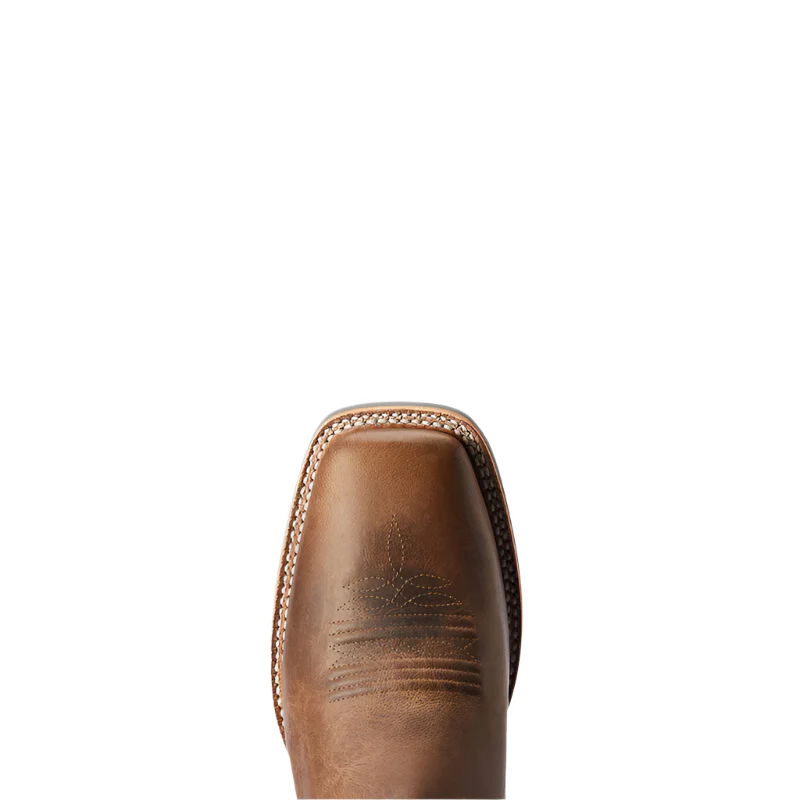 Men's Ariat Ridin High Pecan Brown Wide Square Toe Boots 10042468 - Image 5