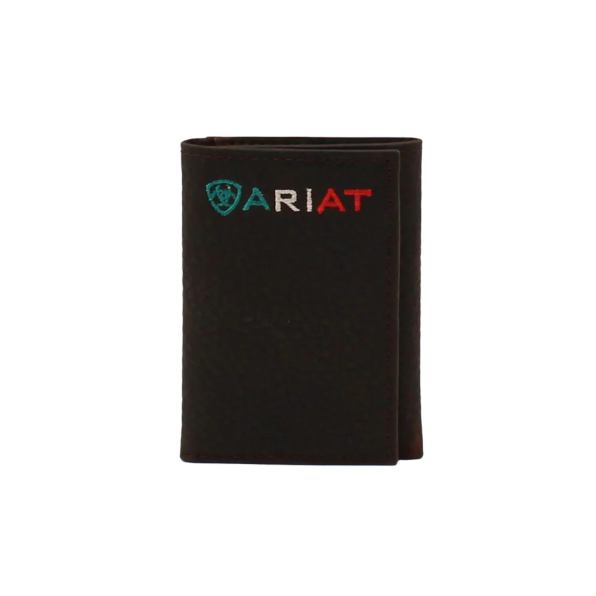 Men's Ariat Rowdy Brown Trifold Ariat Logo Wallet A35508282 - Image 3