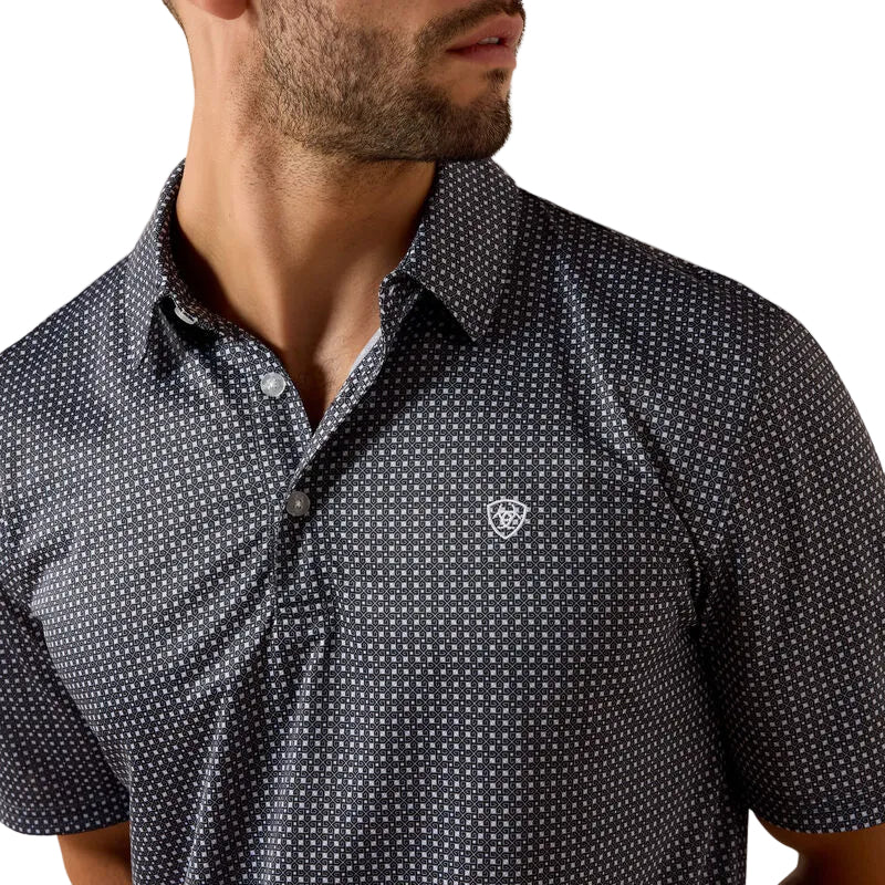 Men's Ariat Sky Rocket Pinwheel Geo Print Classic Fit Polo 10071494 - Image 4