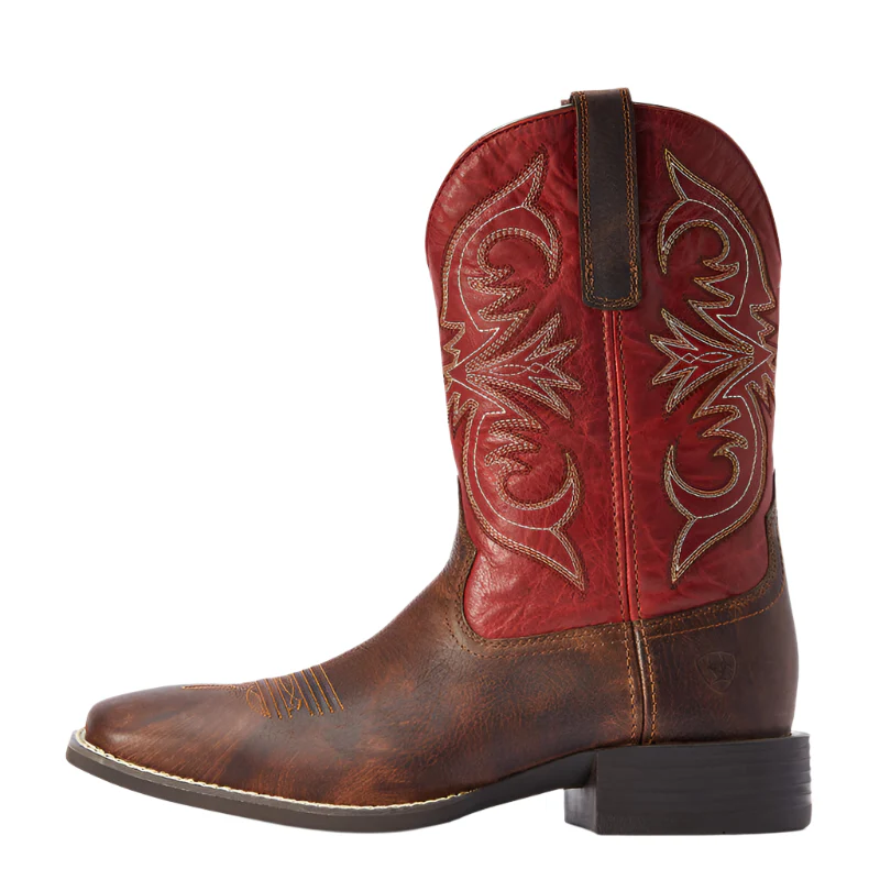 Men's Ariat Sport Pardner Dark Brown Wide Square Toe Boots 10042391 - Image 3