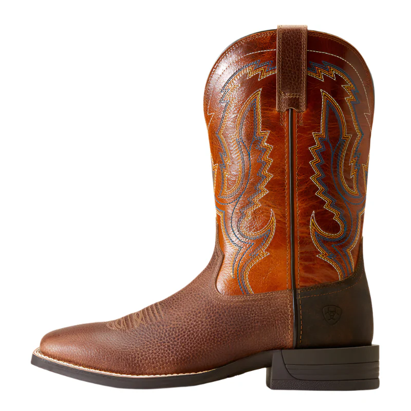 Men's Ariat Steadfast Brown Square Toe Boots 10046951 - Image 4