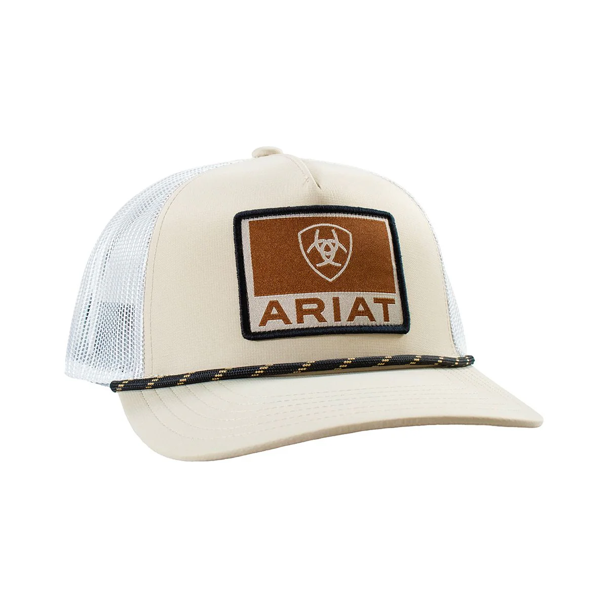Men's Ariat Tan Snapback Cap with Patch A300092508 - Image 3