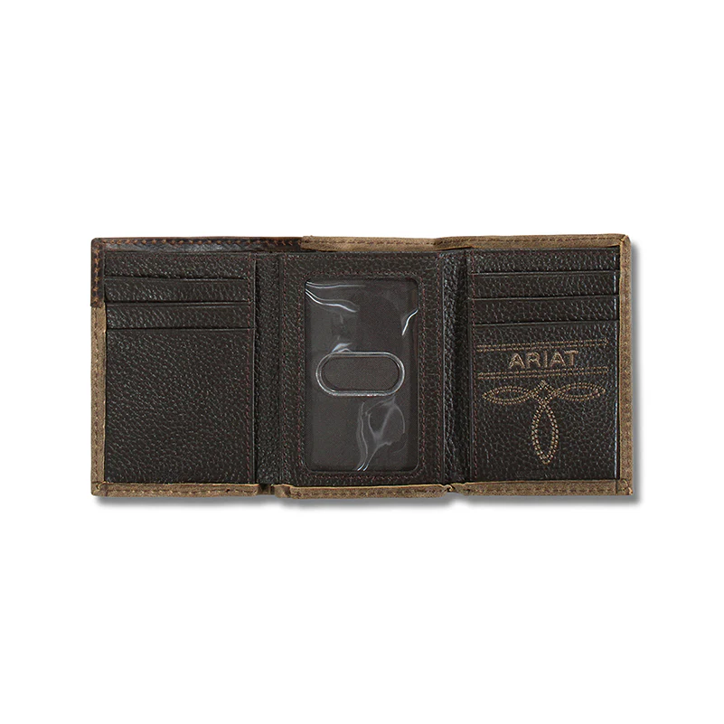 Men's Ariat Trifold Top Grain Leather Wallet A3511044 - Image 2