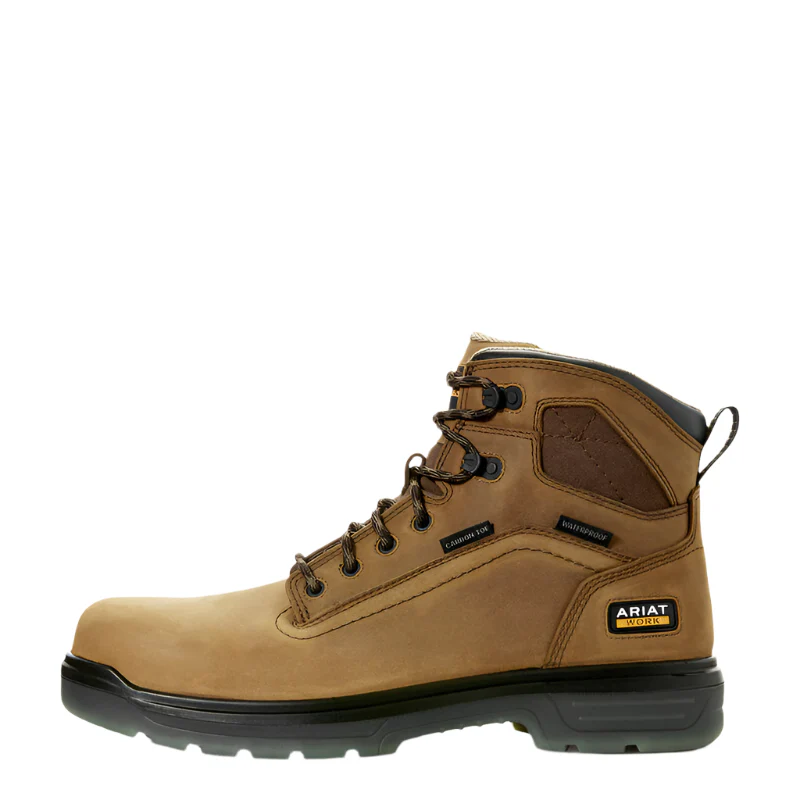 Men's Ariat Turbo Tan Waterproof Carbon Toe Work Boots 10027335 - Image 3