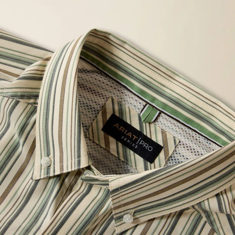 Men's Ariat White Multi Stripe Pro Series Stevie Classic Fit Shirt 10073567 - Image 5
