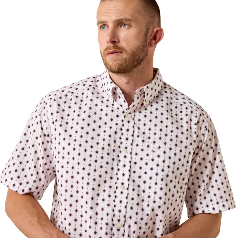 Men's Ariat White Southwest Print Tadeo Classic Fit Shirt 10071735 - Image 4