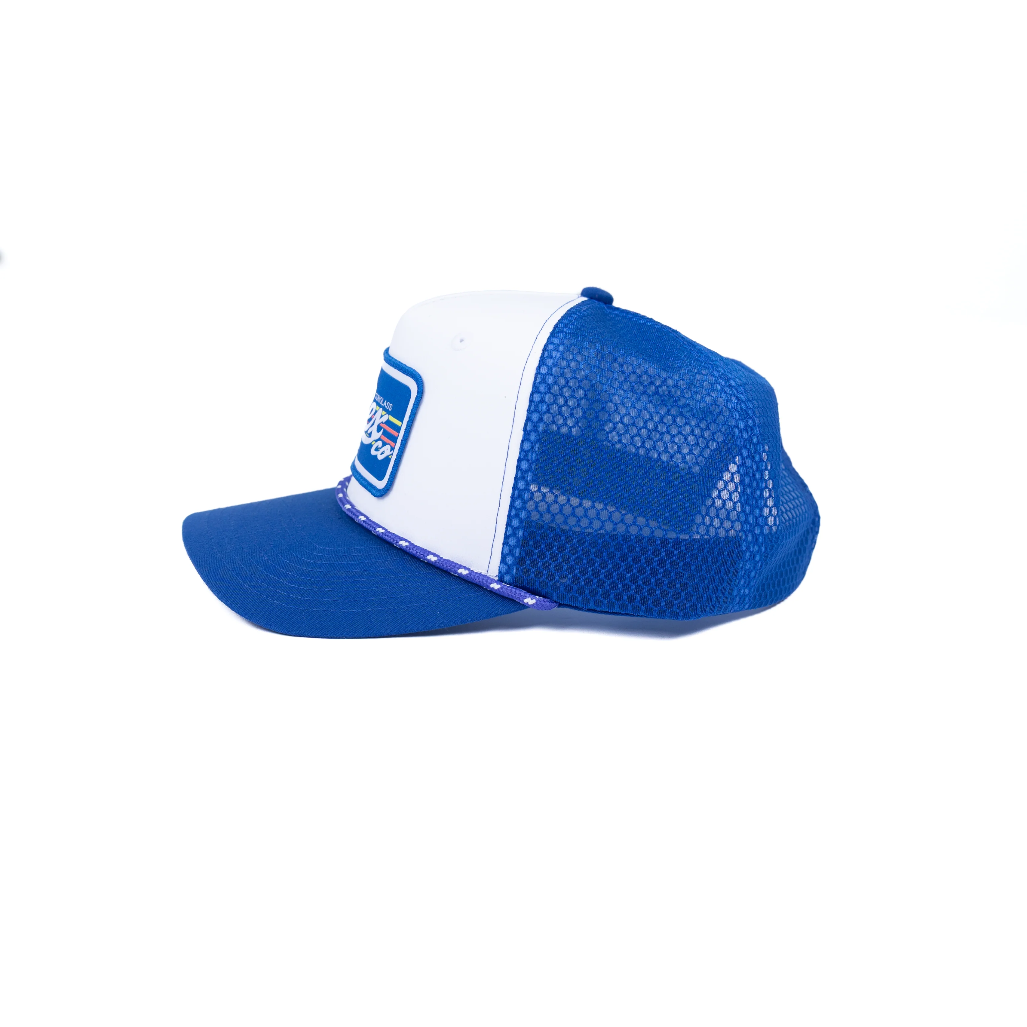 Men's Bex White and Blue Mesh Zuma Snapback with Patch H0275WB - Image 2