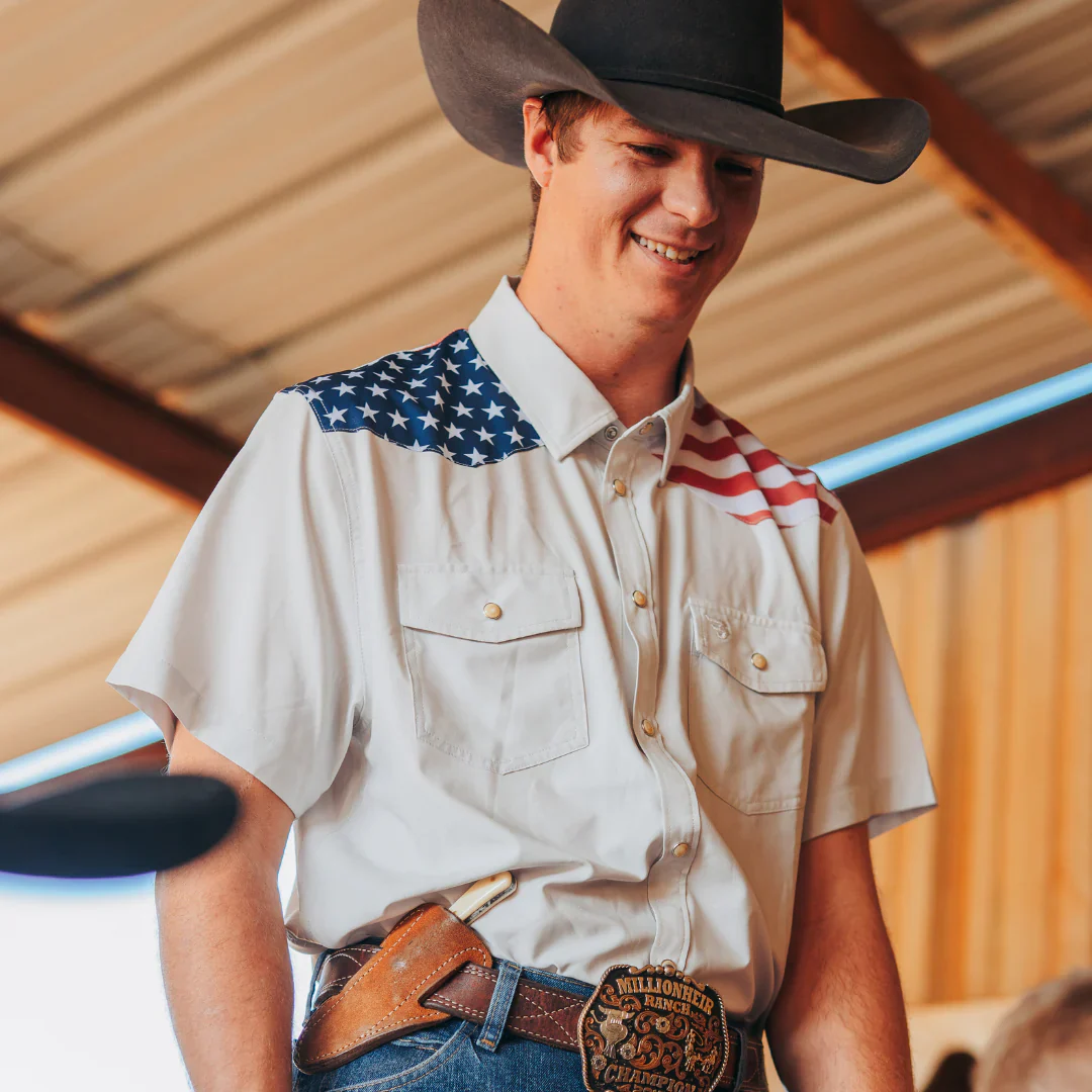 Men's Burlebo All American Performance Western Shirt PWS-ALLA - Image 9