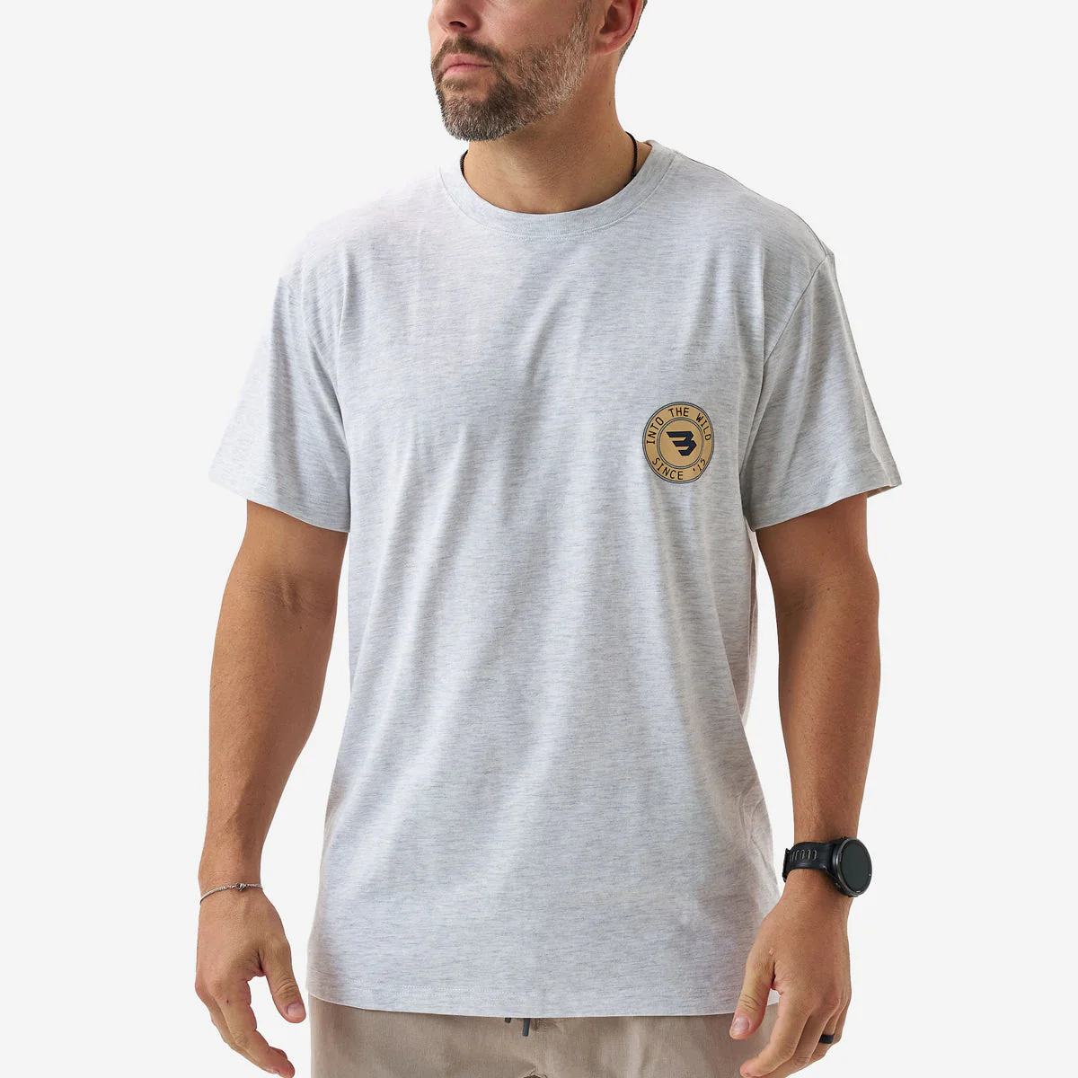 Men's Burlebo Ash Gray Into The Wild Short Sleeve T-shirt SST-ITW-AG - Image 2