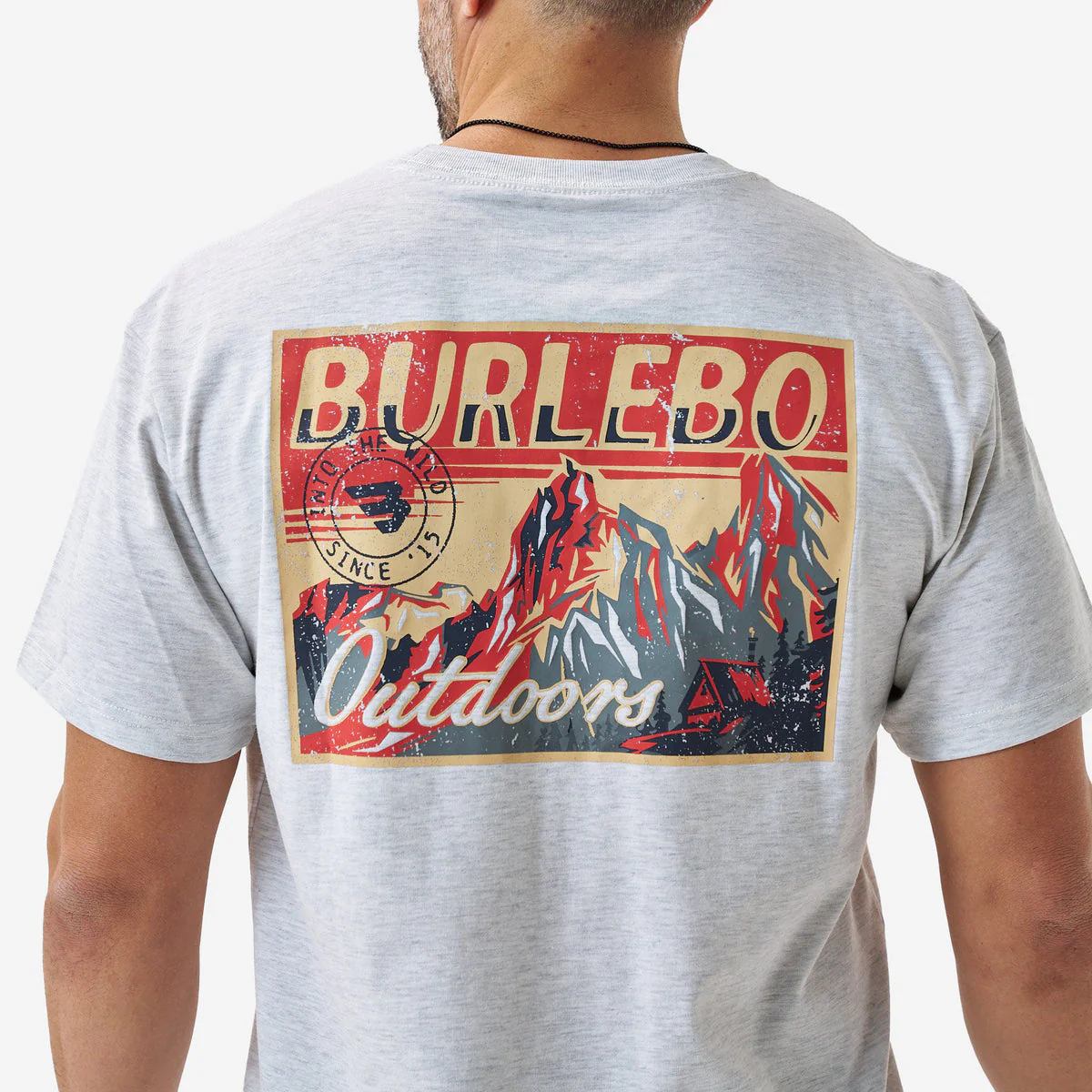 Men's Burlebo Ash Gray Into The Wild Short Sleeve T-shirt SST-ITW-AG - Image 3