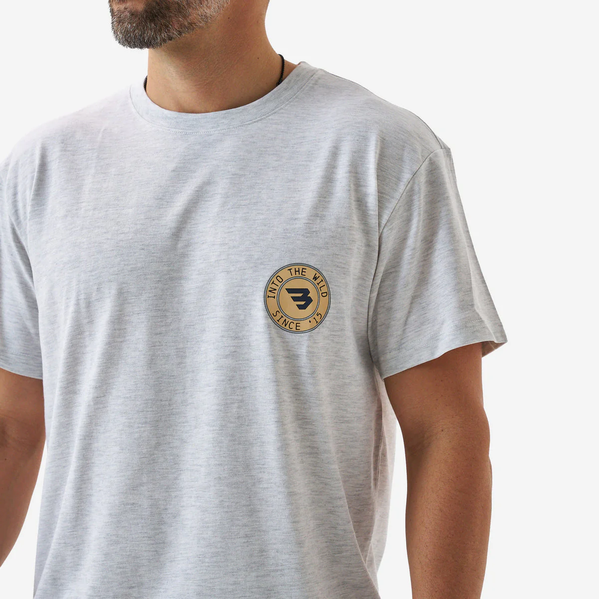 Men's Burlebo Ash Gray Into The Wild Short Sleeve T-shirt SST-ITW-AG - Image 5