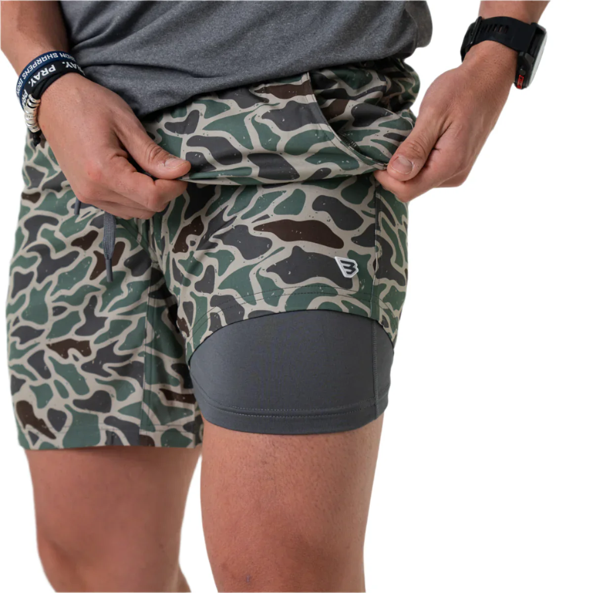 Men's Burlebo Athletic Short - Retro Duck Camo - Grey Liner AS-RDC - Image 6