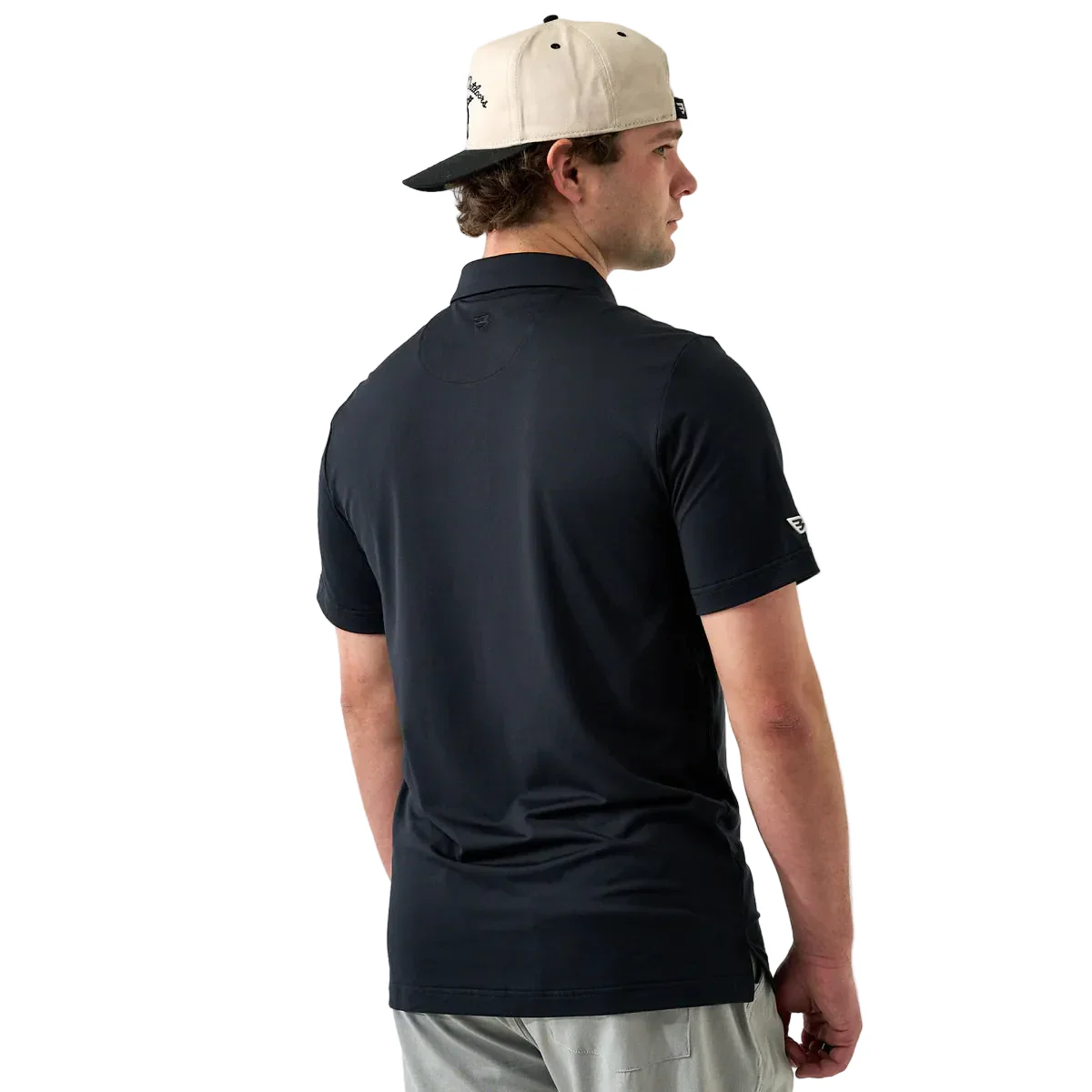 Men's Burlebo Black Performance Polo PP-BLK - Image 2