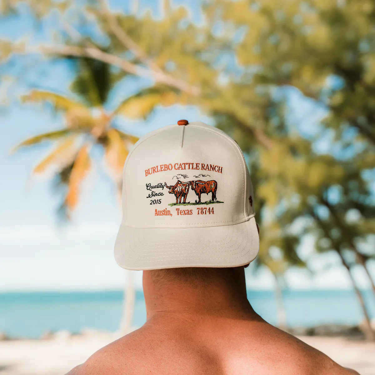 Men's Burlebo Cream Cattle Ranch Cap C-CATR - Image 2