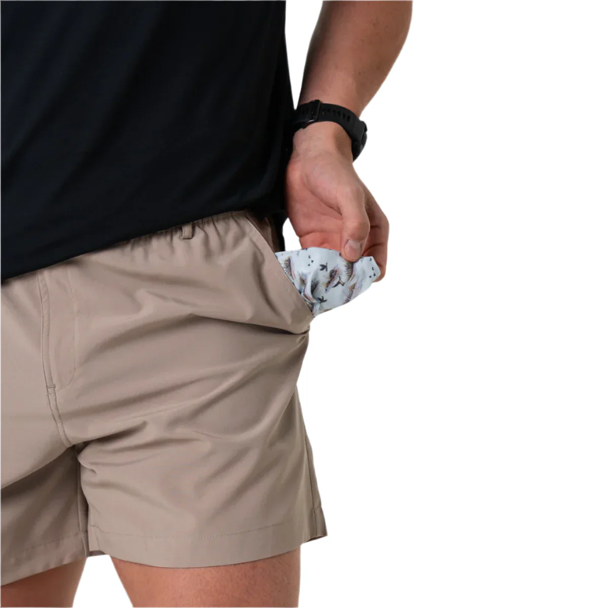 Men's Burlebo Everyday Short - Cobblestone Khaki - Duck Hunt Pocket ES-CK-DKH - Image 5