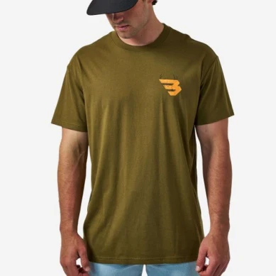 Men's Burlebo Hunter Green Deer Flying B Logo Short Sleeve Tee SST-DRFB-HNTG - Image 2