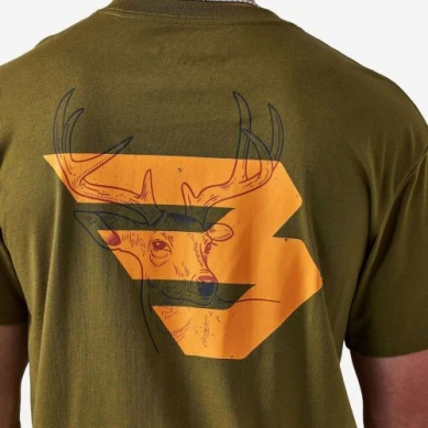 Men's Burlebo Hunter Green Deer Flying B Logo Short Sleeve Tee SST-DRFB-HNTG - Image 4