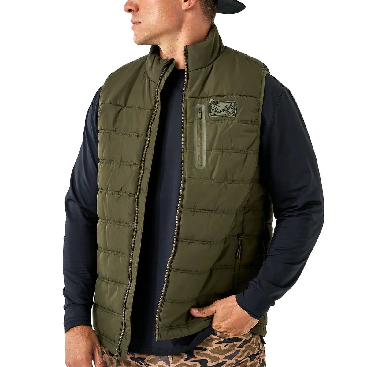 Men's Burlebo Mallard Green Puffer Vest PV-MG
