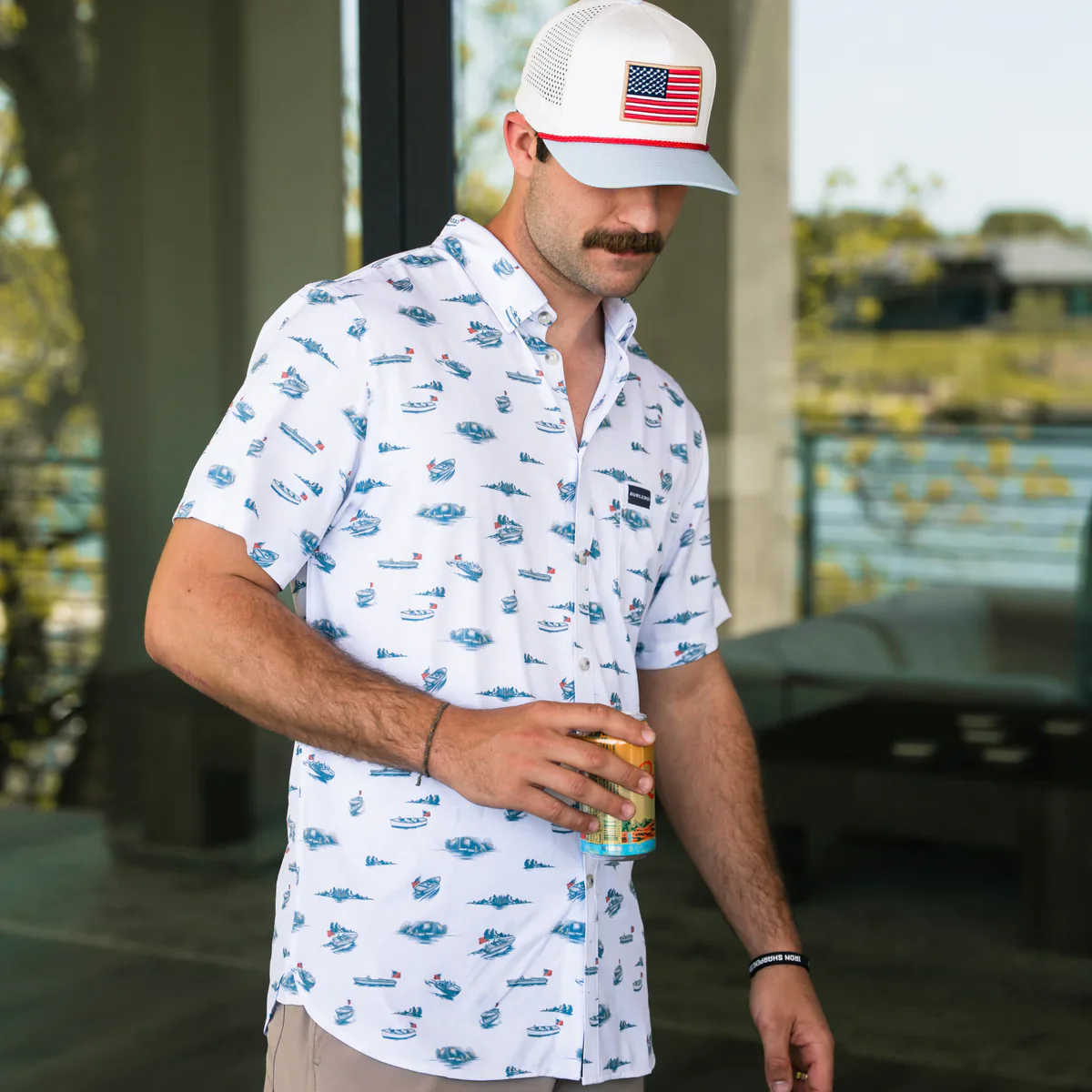 Men's Burlebo Performance Button Up - Lake Weekend PBU-LKWK - Image 4