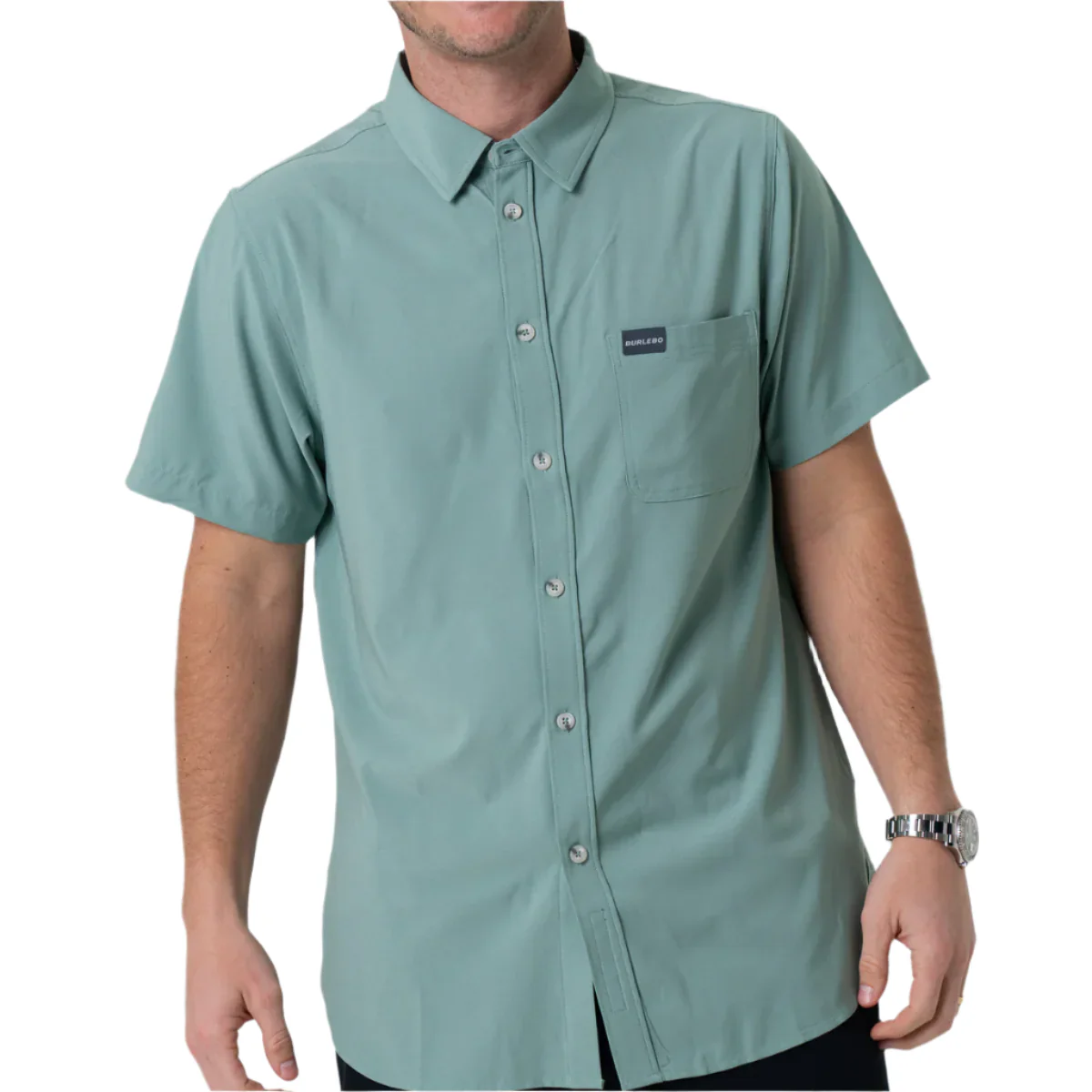 Men's Burlebo Performance Button Up - Ocean Swell PBU-OS - Image 2