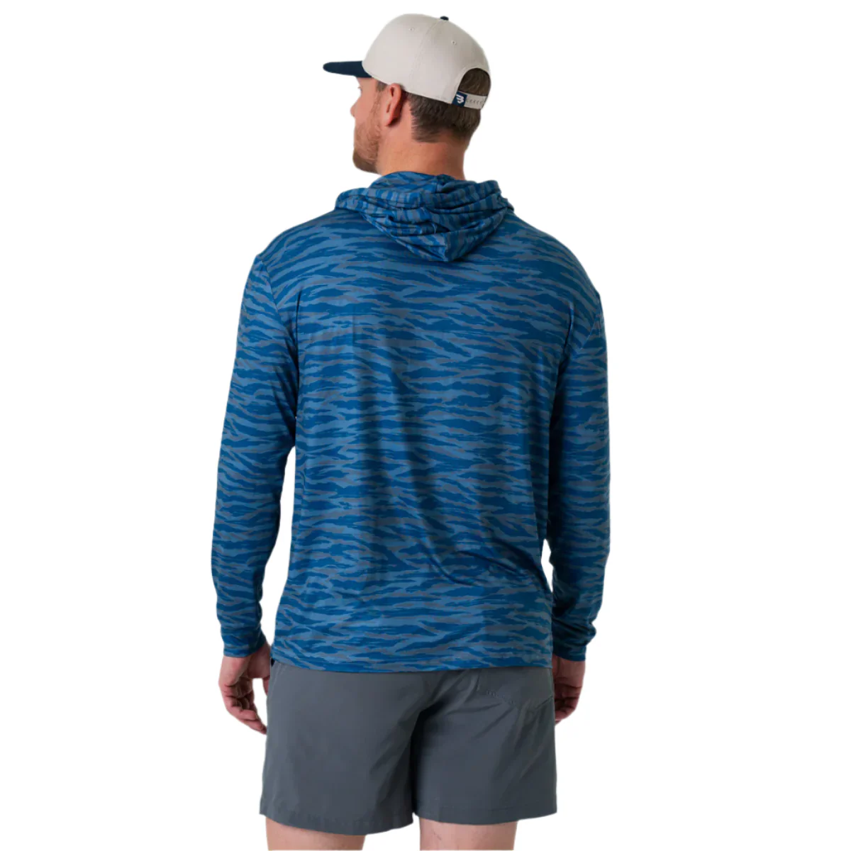 Men's Burlebo Performance Hoodie - Navy Tiger Stripe Camo PH-TSC-NVY - Image 4