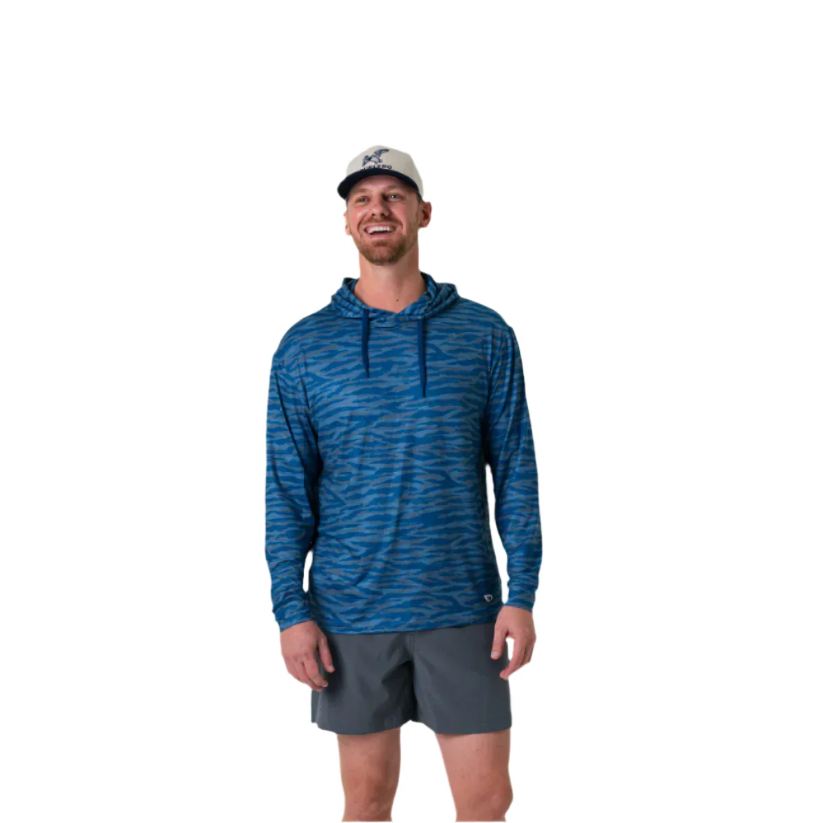 Men's Burlebo Performance Hoodie - Navy Tiger Stripe Camo PH-TSC-NVY - Image 5