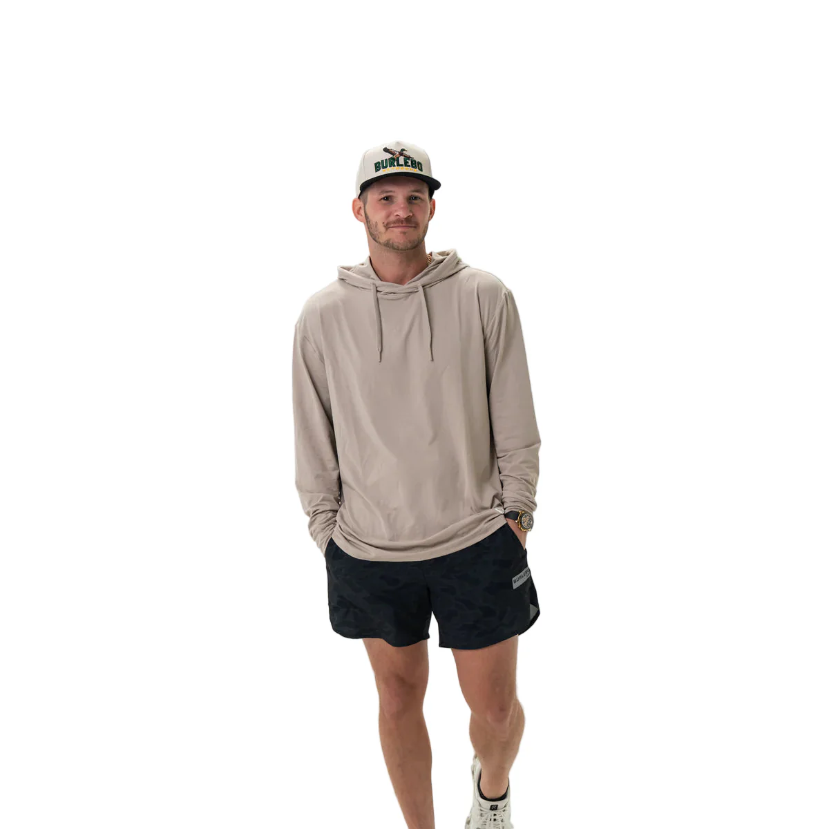 Men's Burlebo Performance Hoodie Sandstone PH-SAND - Image 4