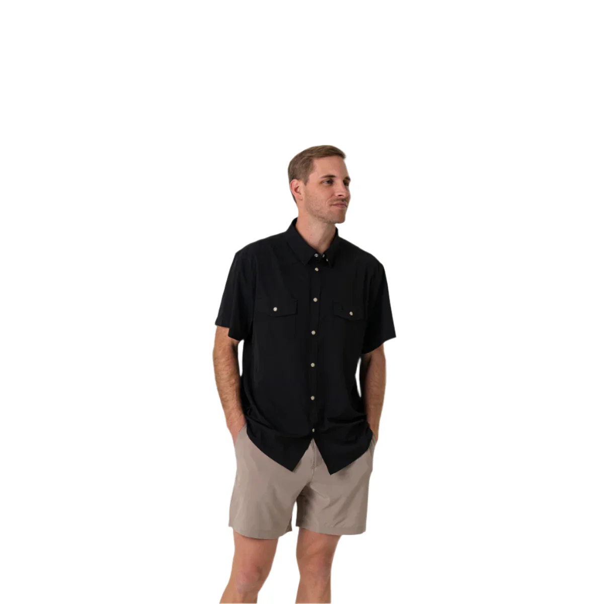 Men's Burlebo Performance Western Shirt - Black PWS-BLK - Image 4