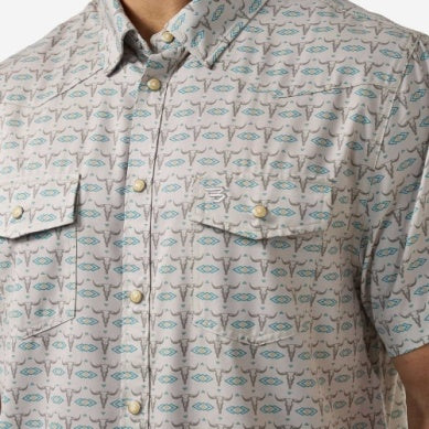 Men's Burlebo Skull Rancher Performance Western Shirt PWS-SKLR - Image 3