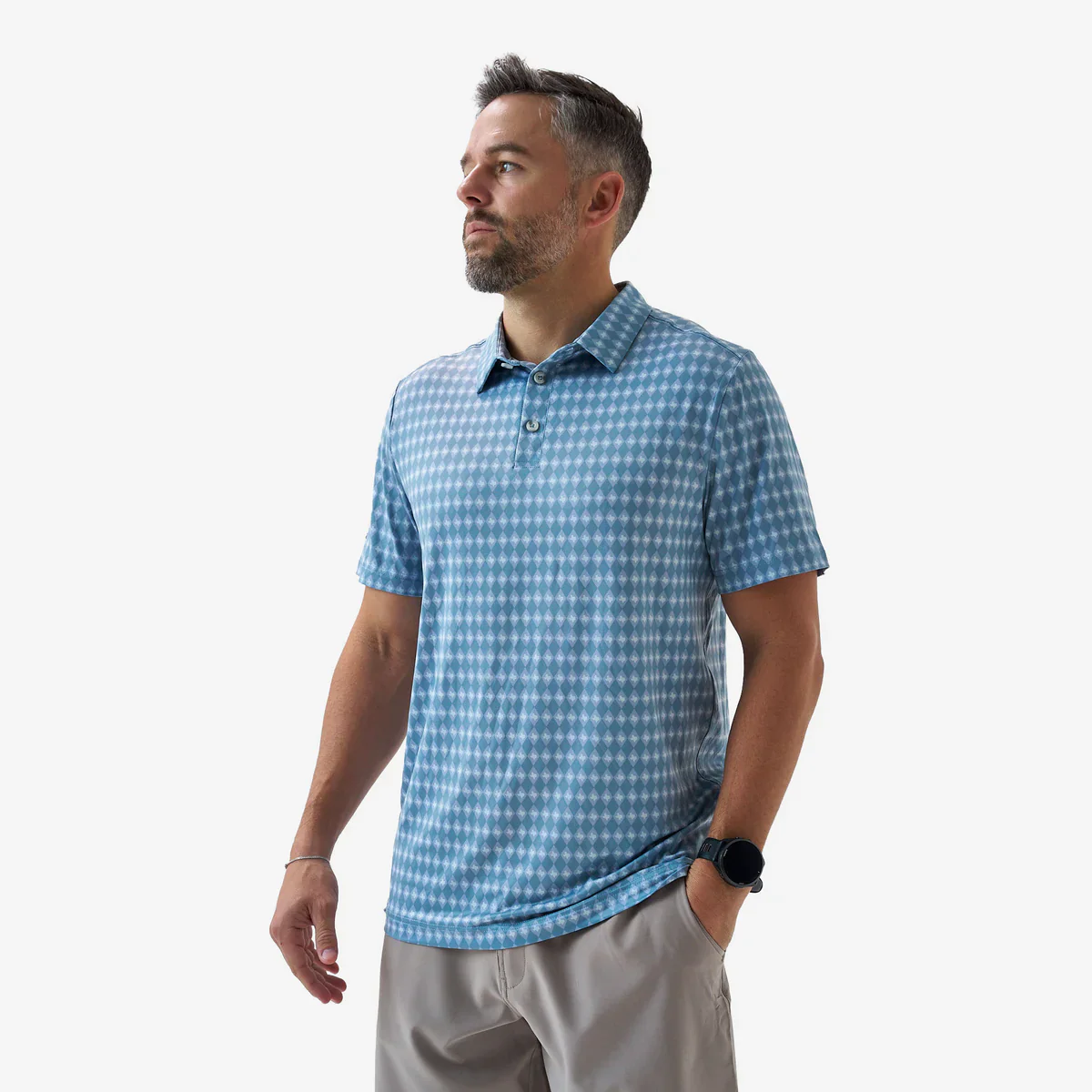 Men's Burlebo Texas Diamond Performance Polo PP-TXDIA - Image 4