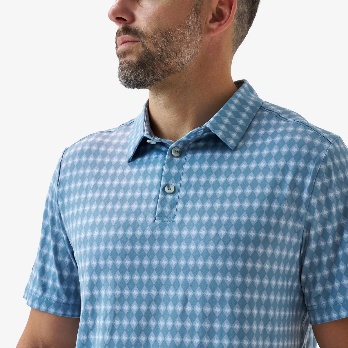 Men's Burlebo Texas Diamond Performance Polo PP-TXDIA - Image 5