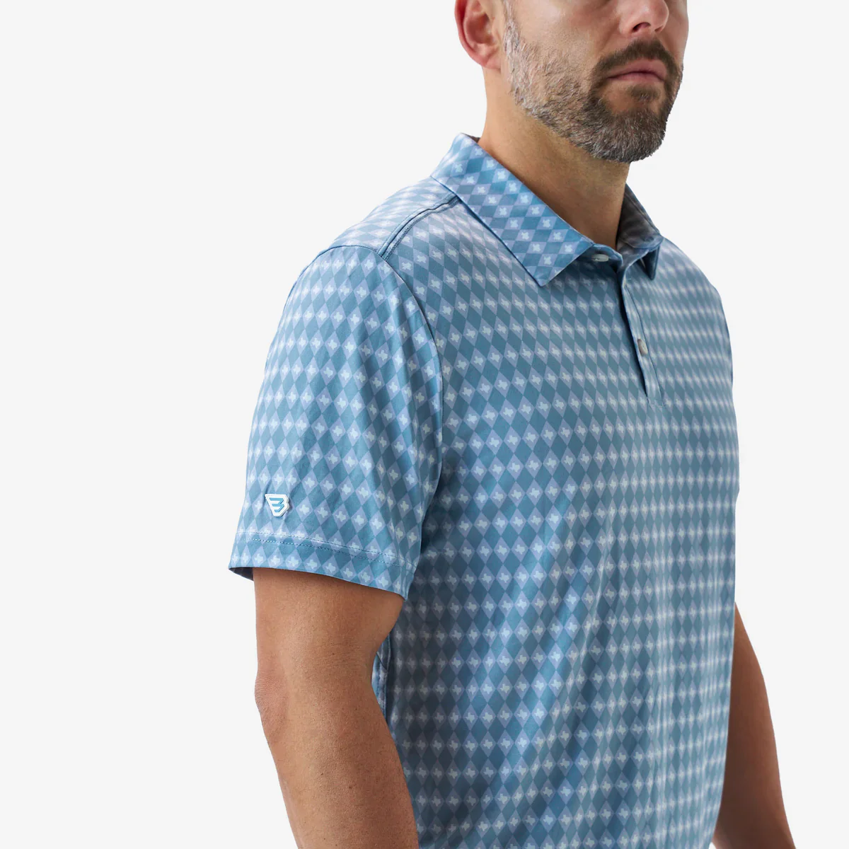 Men's Burlebo Texas Diamond Performance Polo PP-TXDIA - Image 6
