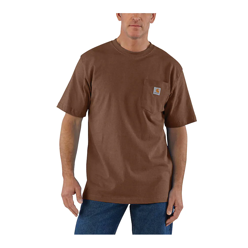 Men's Carhartt Loose Fit One Pocket T-shirt Red/Brown K87-B86