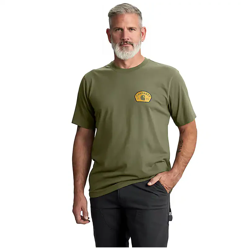 Men's Carhartt Relaxed Fit Short Sleeve 1889 Graphic T-shirt - Dov Green 106769-DOV - Image 2