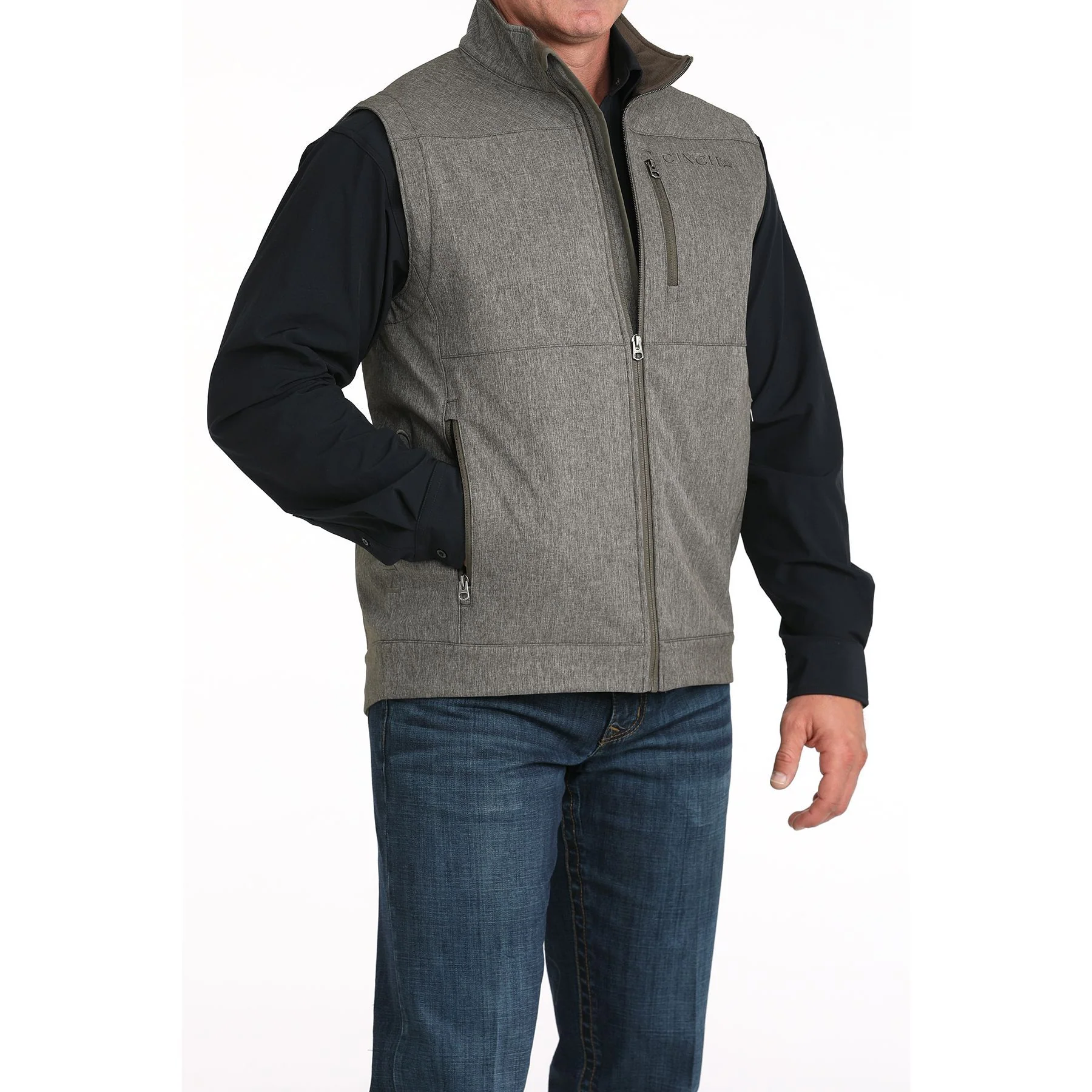 Men's Cinch Concealed Carry Olive Bonded Vest MWV1541011 - Image 2