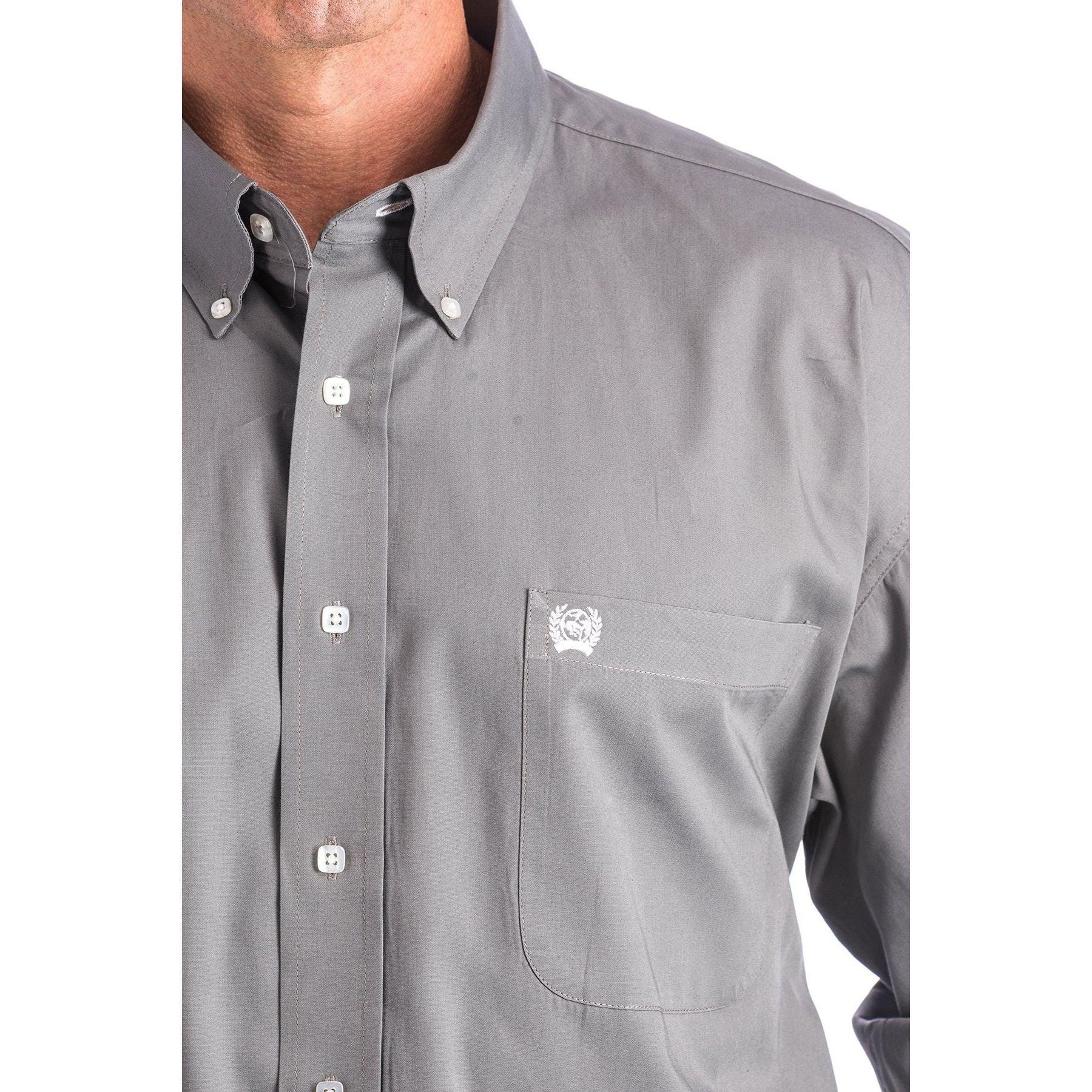 Men's Cinch Gray Button-Down Western Shirt MTW1104238 - Image 3