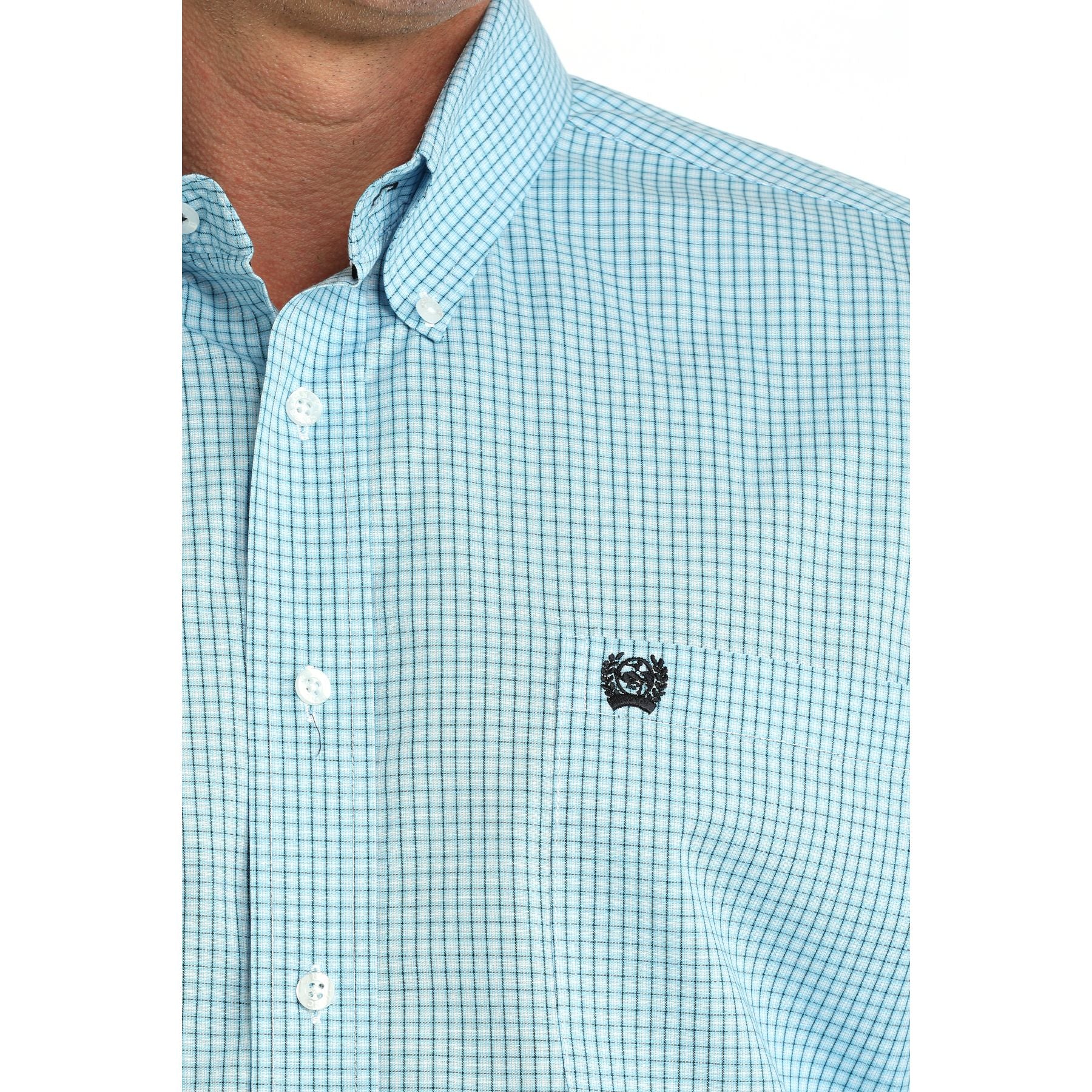Men's Cinch Long Sleeve Blue Printed Button Up Shirt MTW1106087 - Image 3