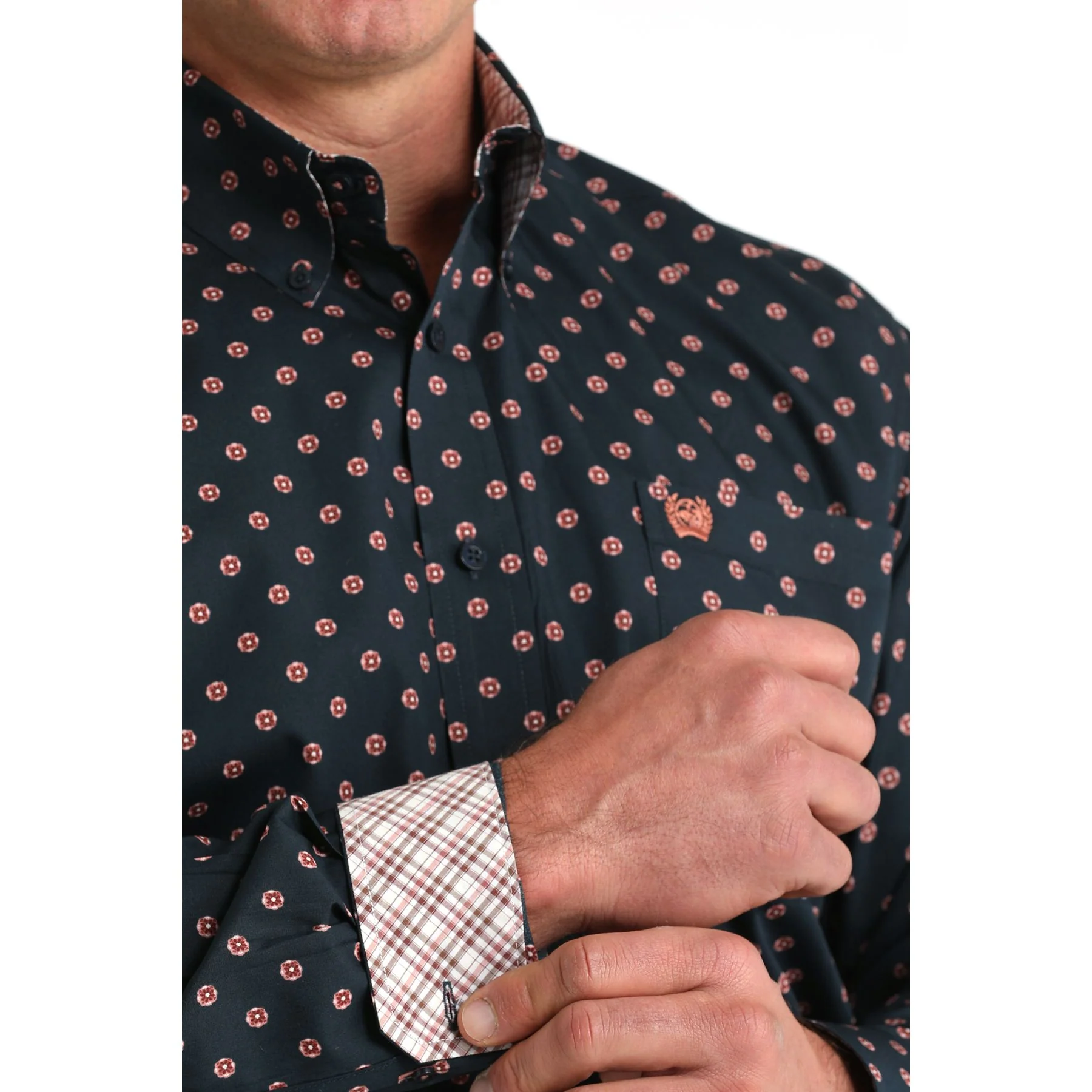 Men's Cinch Long Sleeve Patterned Button Up Shirt MTW1106018 - Image 3